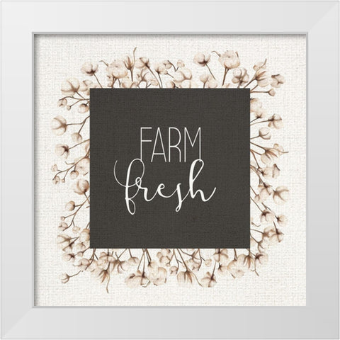 Farm Fresh Cotton White Modern Wood Framed Art Print by Kimberly, Allen