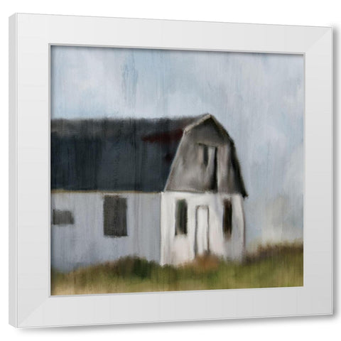 White Barn White Modern Wood Framed Art Print by Kimberly, Allen