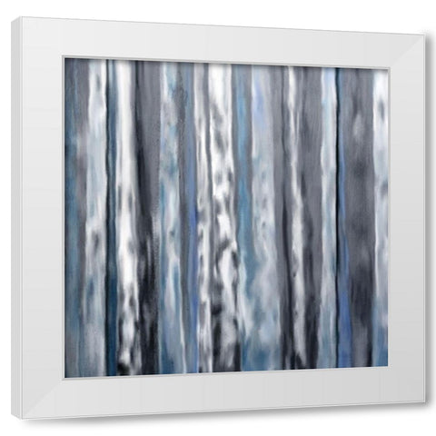 Forest of Blue White Modern Wood Framed Art Print by Kimberly, Allen