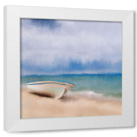 Beach Sky White Modern Wood Framed Art Print by Kimberly, Allen
