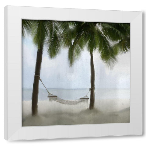 Beach Time White Modern Wood Framed Art Print by Kimberly, Allen