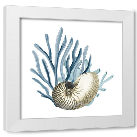 Coastal Coral 2 White Modern Wood Framed Art Print by Kimberly, Allen
