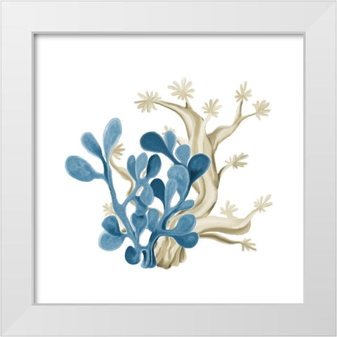 Coastal Coral 3 White Modern Wood Framed Art Print by Kimberly, Allen