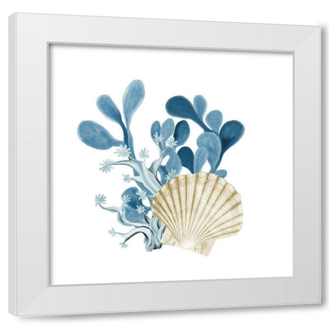 Coastal Coral 5 White Modern Wood Framed Art Print by Kimberly, Allen