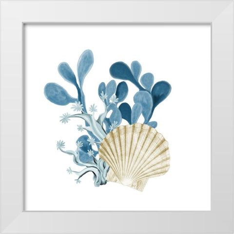 Coastal Coral 5 White Modern Wood Framed Art Print by Kimberly, Allen