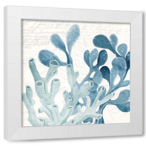 Coral Square 2 White Modern Wood Framed Art Print by Kimberly, Allen