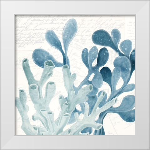 Coral Square 2 White Modern Wood Framed Art Print by Kimberly, Allen