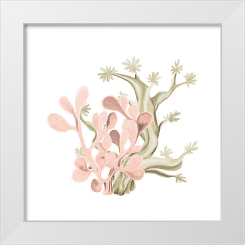 Coral Coastal 3 White Modern Wood Framed Art Print by Kimberly, Allen