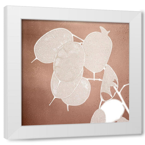 Rose Gold Leaves 2 White Modern Wood Framed Art Print by Kimberly, Allen