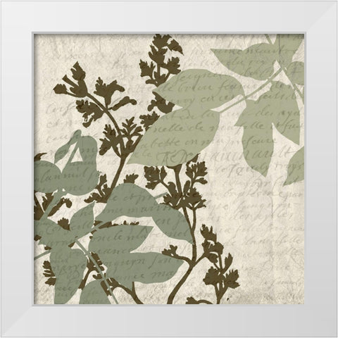 Sage 4 White Modern Wood Framed Art Print by Kimberly, Allen