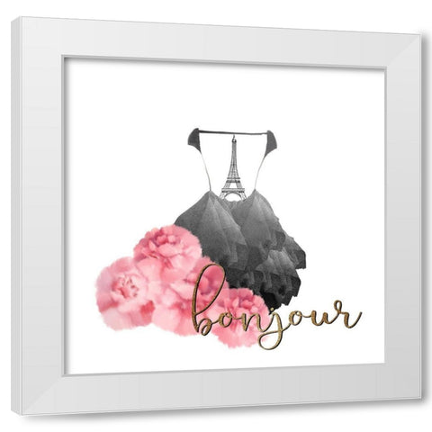 From Paris 3 White Modern Wood Framed Art Print by Kimberly, Allen