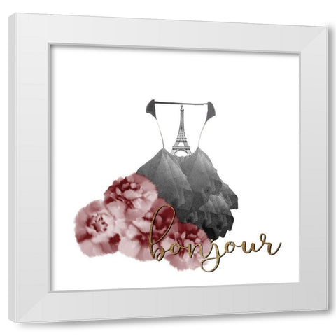 From Paris 3 in Red White Modern Wood Framed Art Print by Kimberly, Allen