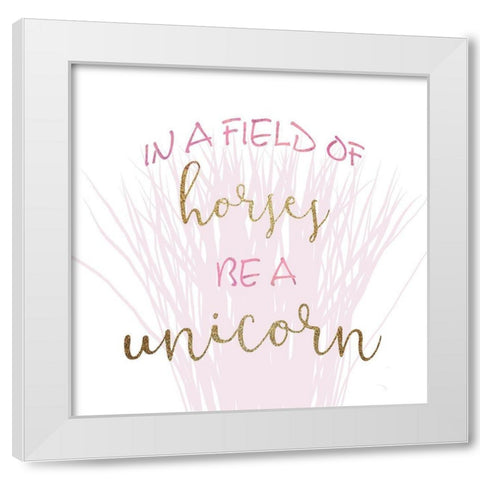 In a Field of Horses 2 White Modern Wood Framed Art Print by Kimberly, Allen