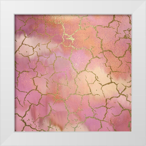 Pink Crush White Modern Wood Framed Art Print by Kimberly, Allen