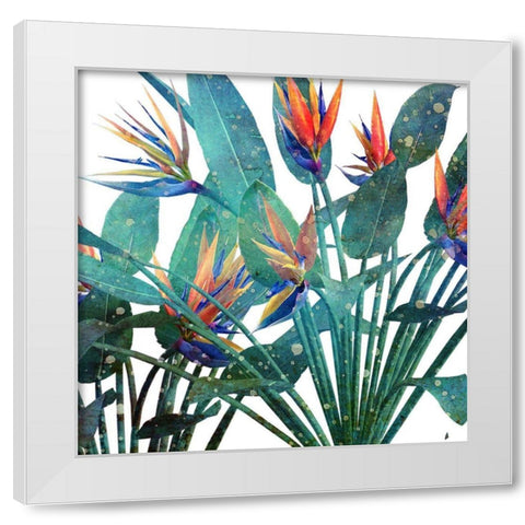 Tropic Flower 2 White Modern Wood Framed Art Print by Kimberly, Allen
