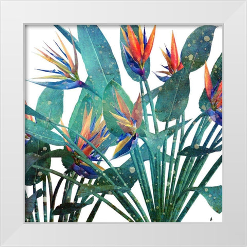 Tropic Flower 2 White Modern Wood Framed Art Print by Kimberly, Allen