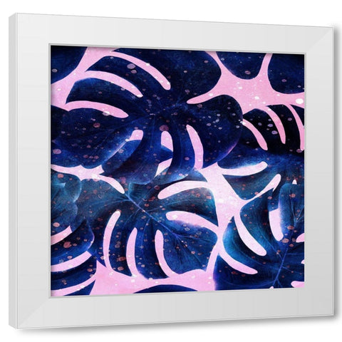 Indigo Pink Tropic 2 White Modern Wood Framed Art Print by Kimberly, Allen