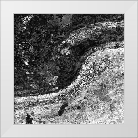 Black and White River White Modern Wood Framed Art Print by Kimberly, Allen