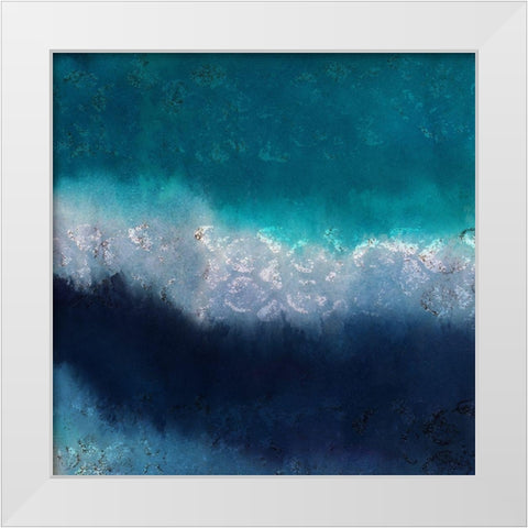 Ocean Wave White Modern Wood Framed Art Print by Kimberly, Allen