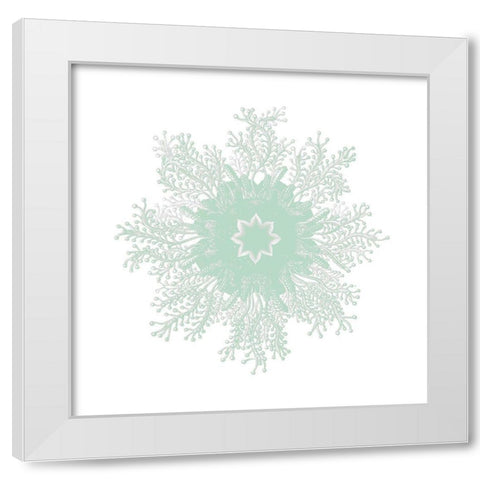 Mint Spirals 1 White Modern Wood Framed Art Print by Kimberly, Allen