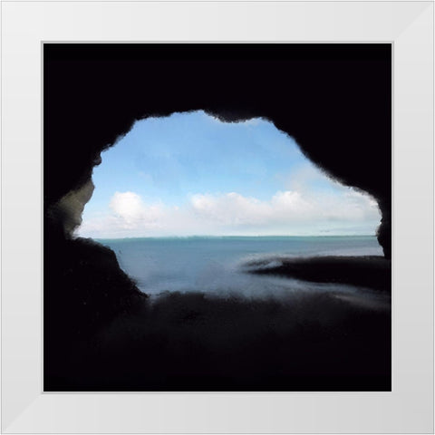 View from the Cave White Modern Wood Framed Art Print by Kimberly, Allen