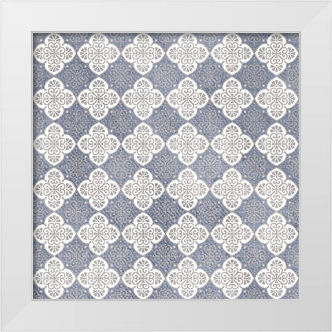 Azure Pattern 1 White Modern Wood Framed Art Print by Kimberly, Allen