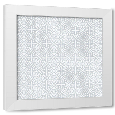 Azure Pattern 2 White Modern Wood Framed Art Print by Kimberly, Allen