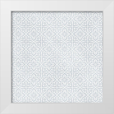Azure Pattern 2 White Modern Wood Framed Art Print by Kimberly, Allen