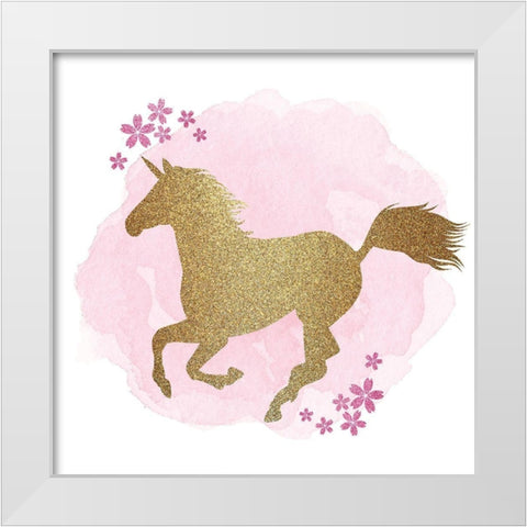 Be a Unicorn C White Modern Wood Framed Art Print by Kimberly, Allen