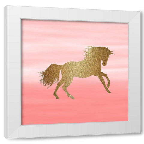 Ombre Unicorn 1 White Modern Wood Framed Art Print by Kimberly, Allen