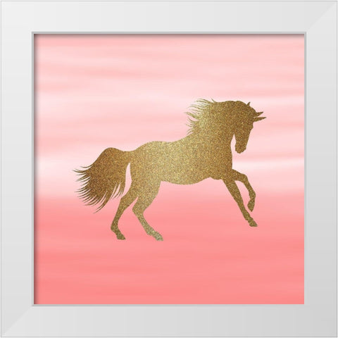 Ombre Unicorn 1 White Modern Wood Framed Art Print by Kimberly, Allen