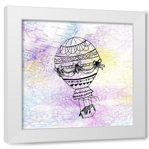 So Many Adventures 1 White Modern Wood Framed Art Print by Kimberly, Allen