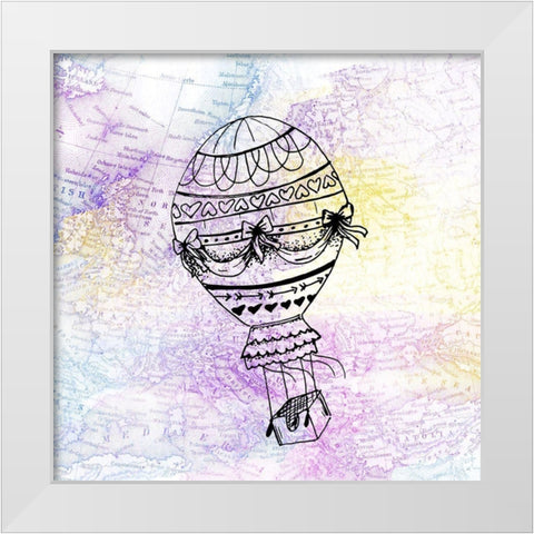 So Many Adventures 1 White Modern Wood Framed Art Print by Kimberly, Allen