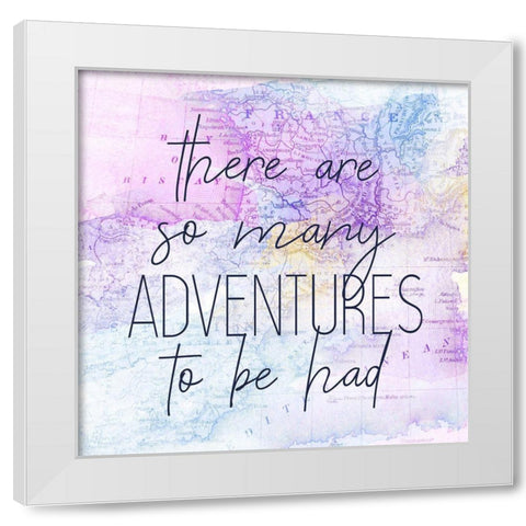 So Many Adventures 2 White Modern Wood Framed Art Print by Kimberly, Allen