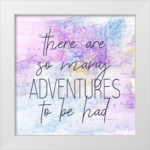So Many Adventures 2 White Modern Wood Framed Art Print by Kimberly, Allen