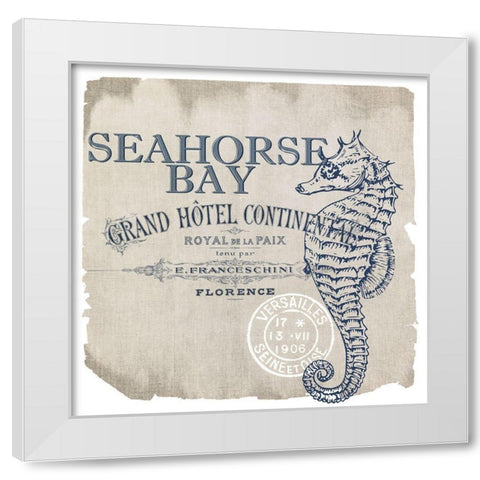 Seahorse Bay 1 White Modern Wood Framed Art Print by Kimberly, Allen
