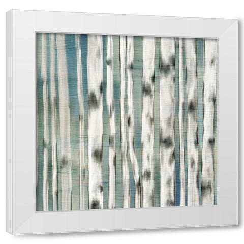Birches 1 White Modern Wood Framed Art Print by Kimberly, Allen