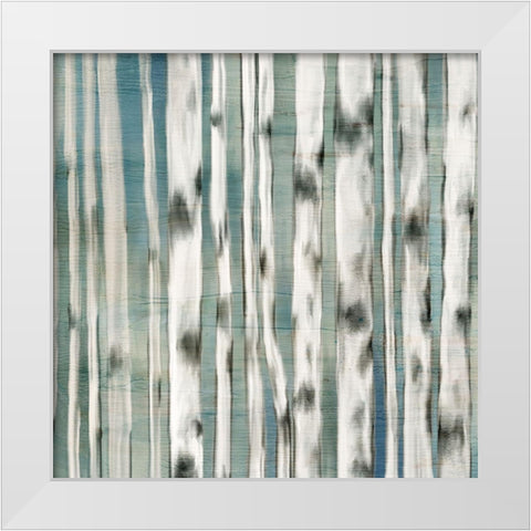 Birches 1 White Modern Wood Framed Art Print by Kimberly, Allen