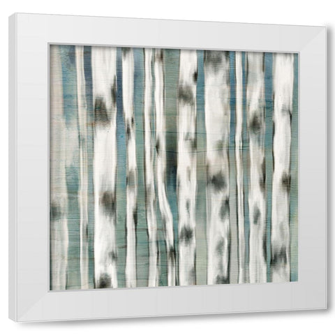 Birches 2 White Modern Wood Framed Art Print by Kimberly, Allen