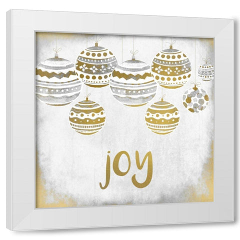 Joy Christmas White Modern Wood Framed Art Print by Allen, Kimberly