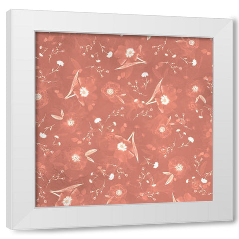 Floral Pattern 1 White Modern Wood Framed Art Print by Kimberly, Allen