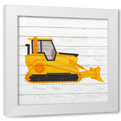 Safety First 1 White Modern Wood Framed Art Print by Kimberly, Allen