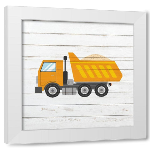 Safety First 4 White Modern Wood Framed Art Print by Kimberly, Allen