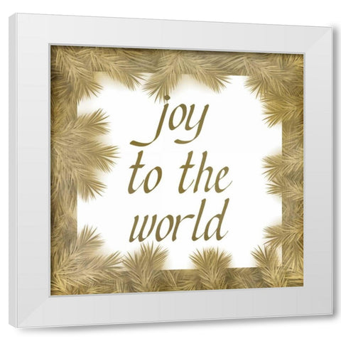 Joy to the World White Modern Wood Framed Art Print by Allen, Kimberly