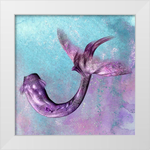 Mermaid at Heart 2 White Modern Wood Framed Art Print by Kimberly, Allen