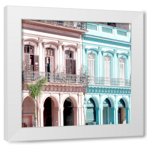 Havana Street White Modern Wood Framed Art Print by Kimberly, Allen