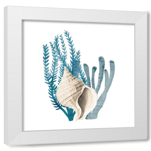 Coral Cove Blue 2 White Modern Wood Framed Art Print by Kimberly, Allen