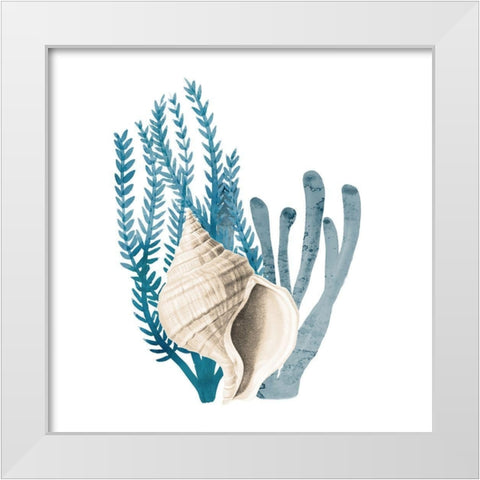 Coral Cove Blue 2 White Modern Wood Framed Art Print by Kimberly, Allen