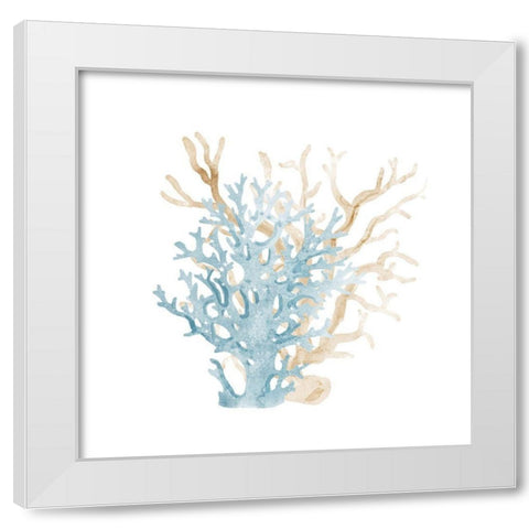 Coral Cove Blue 3 White Modern Wood Framed Art Print by Kimberly, Allen