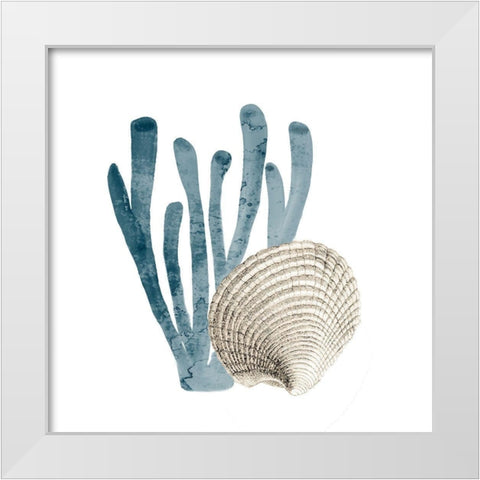 Coral Cove Blue 4 White Modern Wood Framed Art Print by Kimberly, Allen